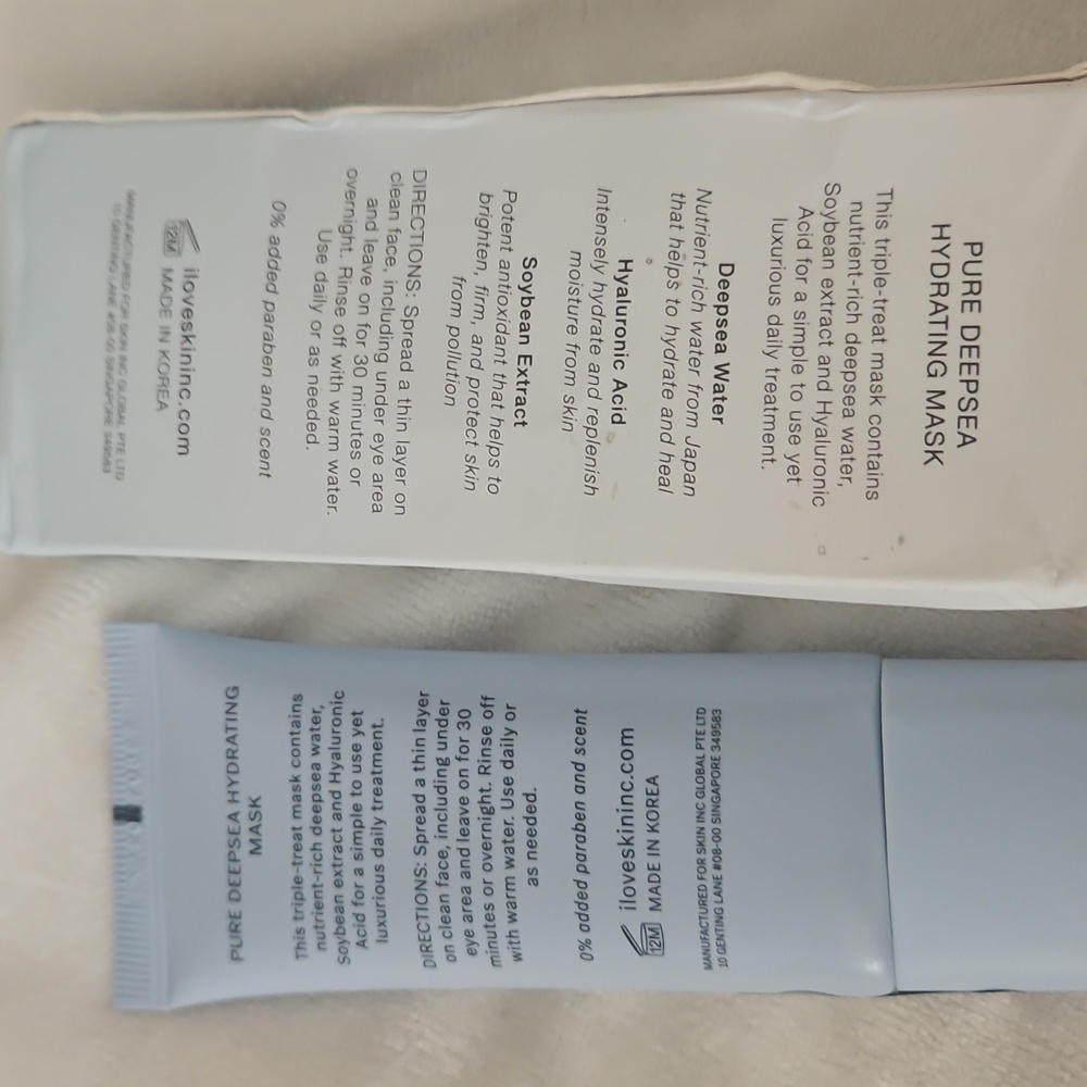 Pure Deepsea Hydrating Mask brand new box a little bit damaged. 1fl oz